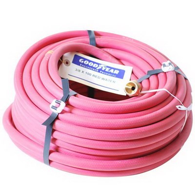 Hose 3/8in 100ft Red Rubber 